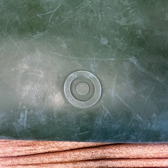 HUNTER for Target Green Rubber Zipped Wristlet 8" x 5" Makeup Pouch Case - Picture 8 of 9